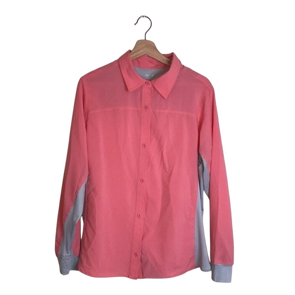 Silver Bait Women's Fishing Shirt Long Sleeve Button Up Pink XL outdoors hiking